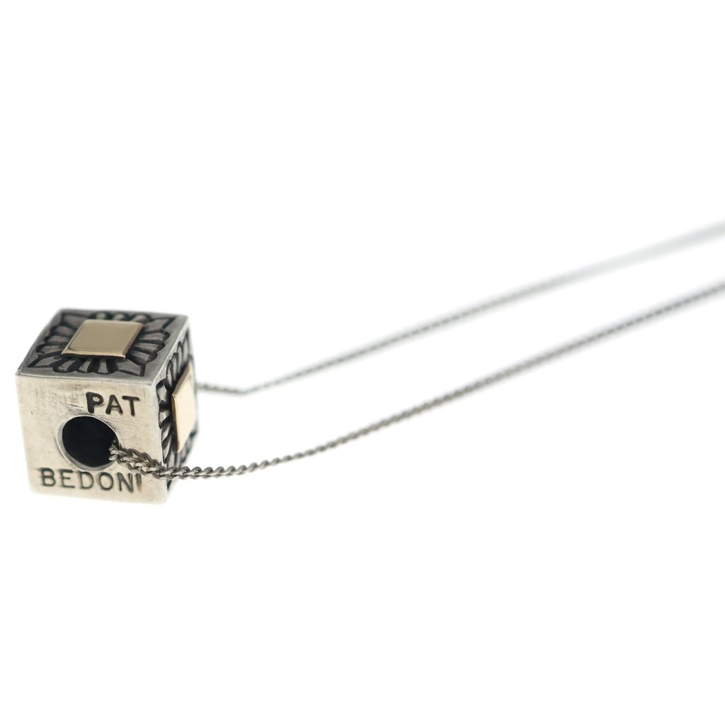 NO BRAND(ノーブランド) Pat Bedonie (パットべドニー)14K GOLD サンバーストキューブペンダント シルバー/ゴールド