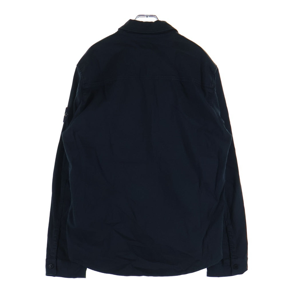 STONE ISLAND(ストーンアイランド) TRETCH ORGANIC COTTON JACKET ロゴワッペン付き ジップアップ オーガニックコットンジャケット ネイビー L1S151200015 S0012