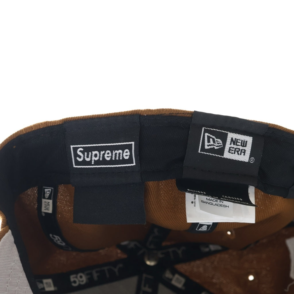 SUPREME(シュプリーム) 22AW ×NEW ERA Money Box Logo ニューエラ マネー ボックスロゴ 6パネルキャップ 帽子 ブラウン