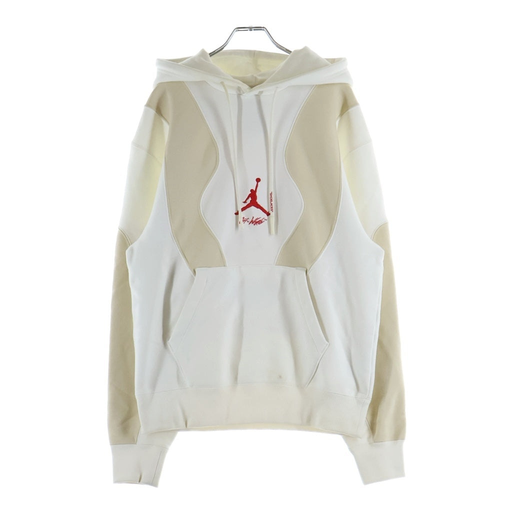 OFF-WHITE(オフホワイト) 20SS ×JORDAN BRAND AS J NRG ASW UC PO HOODIE ジョーダンブランド ロゴ刺繍スウェットプルオーバーフーディ ベージュ CV0541-134