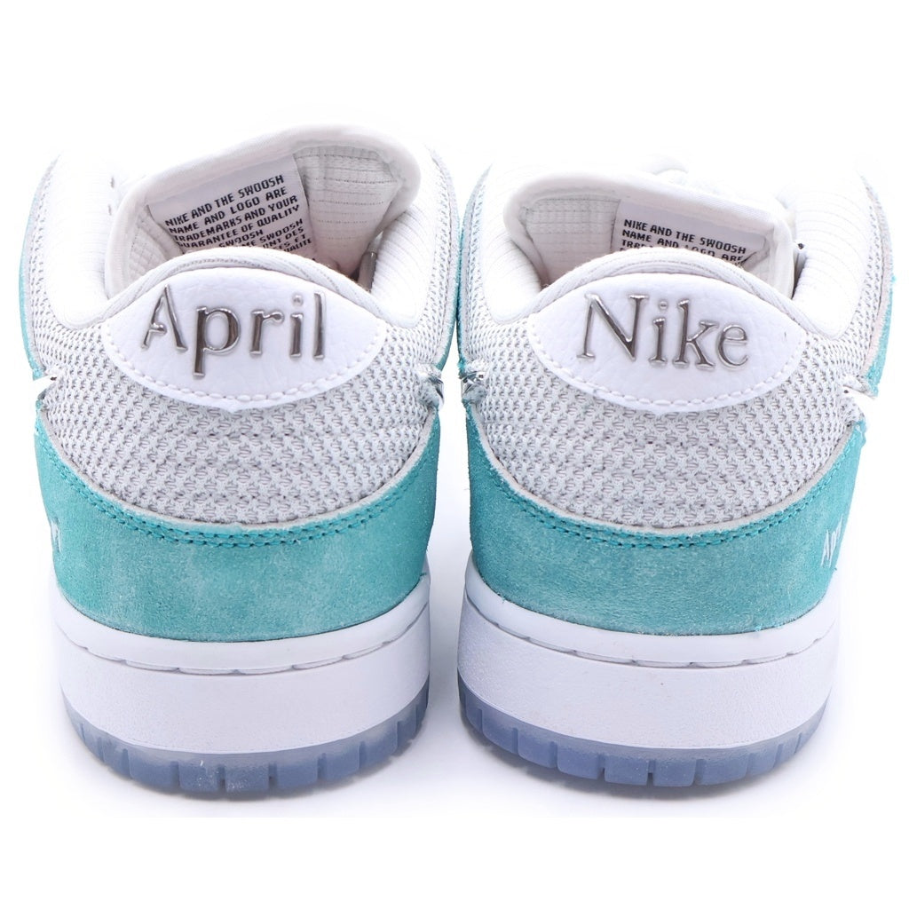 NIKE SB(ナイキエスビー) ×APRIL SKATEBOARDS DUNK LOW PRO QS エイプリルスケートボード ダンク ローカットスニーカー ホワイト/ブルー US9.5/27.5cm FD2562-400
