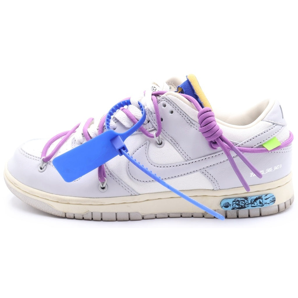 NIKE(ナイキ) ×OFF-WHITE DUNK LOW 1 OF 50 LOT.48 オフホワイト ダンク ローカットスニーカー ホワイト/グレー US9/27.0cm DM1602-107