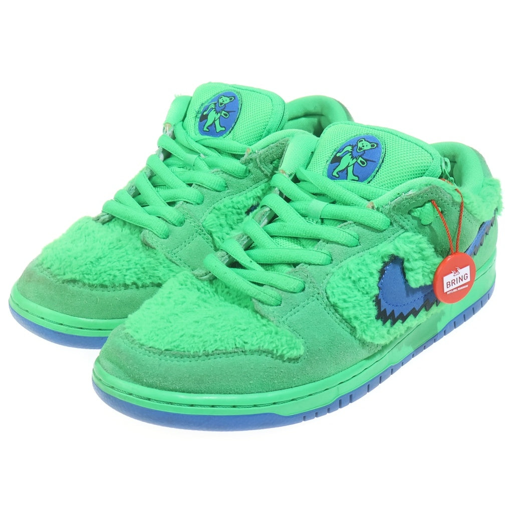 NIKE SB(ナイキエスビー) ×Grateful Dead DUNK LOW Green Bear グレイトフルデッドベアーズ ダンク ローカットスニーカー グリーン US9.5/27.5cm CJ5378-300