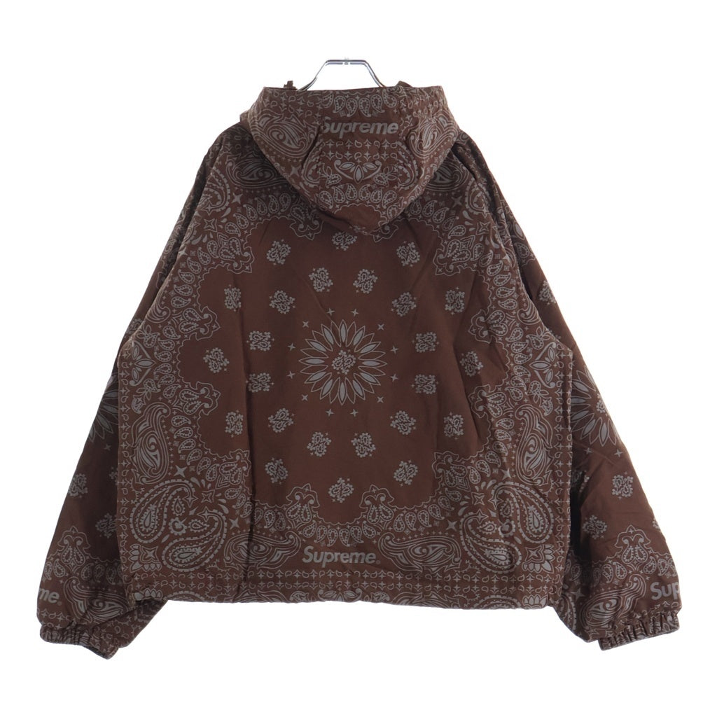 SUPREME(シュプリーム) 26SS Refrecive Bandana Anorak Jacket レフレクティブ バンダナ ハーフジップ ナイロンジャケット ブラウン