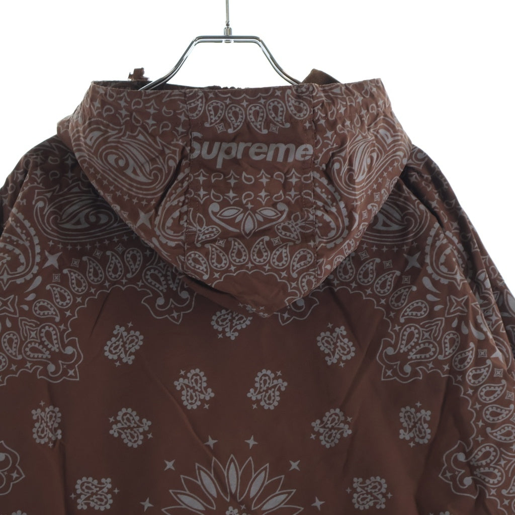 SUPREME シュプリーム 26SS Refrecive Bandana Anorak Jacket レフレクティブ バンダナ ハーフジップ ナイロンジャケット ブラウン SUPREME(シュプリーム) 26SS Refrecive Bandana Anorak Jacket レフ