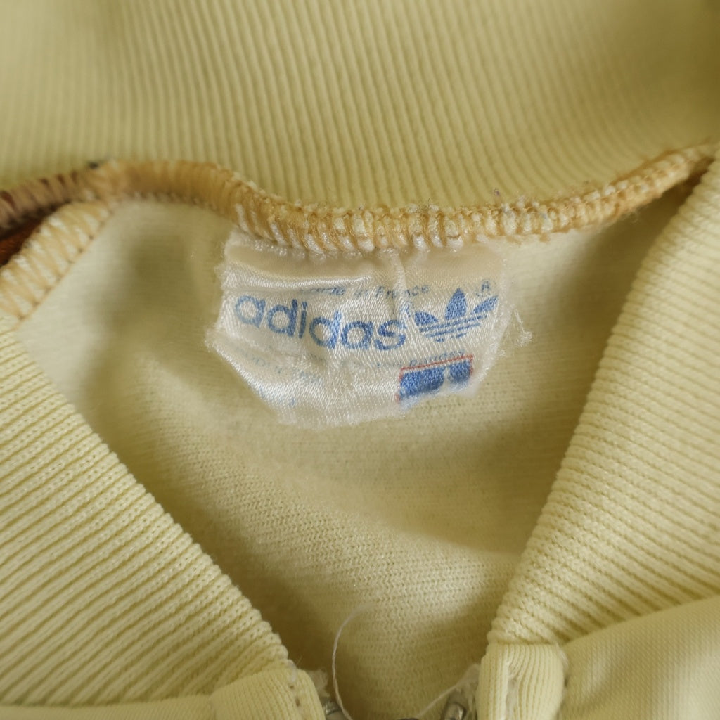 adidas(アディダス) 80S VINTAGE Track Jacket トレフォイルロゴ ジップアップ トラックジャケット イエロー/ブラウン