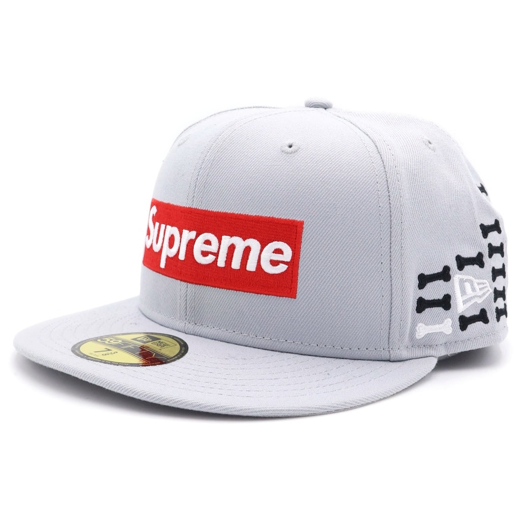 SUPREME(シュプリーム) 25AW ×NEW ERA Bones Box Logo Cap ニューエラ ボーンズ ボックスロゴ ベースボールキャップ グレー 38455NEW-JP-H46