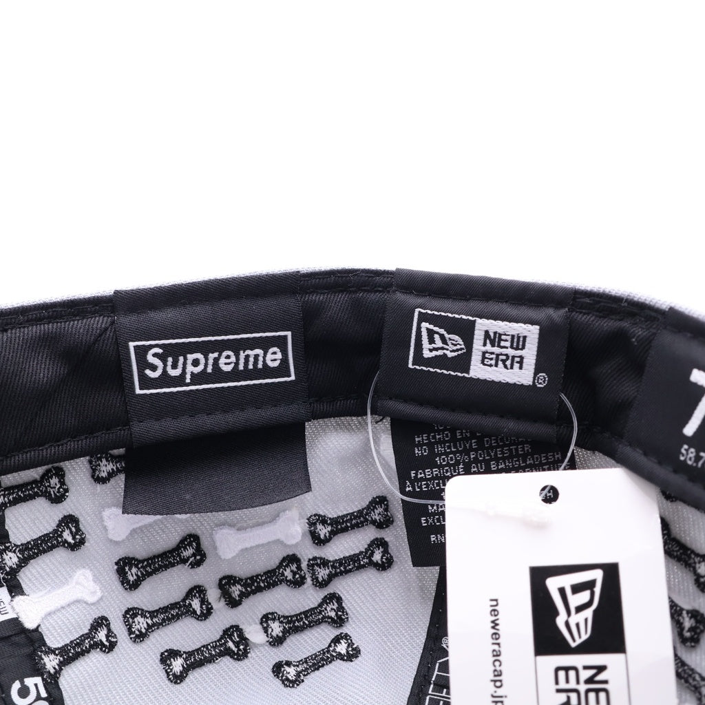 SUPREME(シュプリーム) 25AW ×NEW ERA Bones Box Logo Cap ニューエラ ボーンズ ボックスロゴ ベースボールキャップ グレー 38455NEW-JP-H46