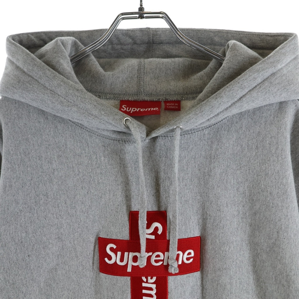 SUPREME(シュプリーム) 20AW Cross Box Logo Hooded Sweatshirt クロスボックスロゴ プルオーバーパーカー グレー