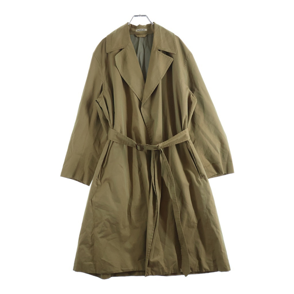 AURALEE(オーラリー) 16AW FINX CHAMBRAY WRAP COAT 玉虫 フィンクスシャンブレー トレンチコート ベージュ A6AC03CG