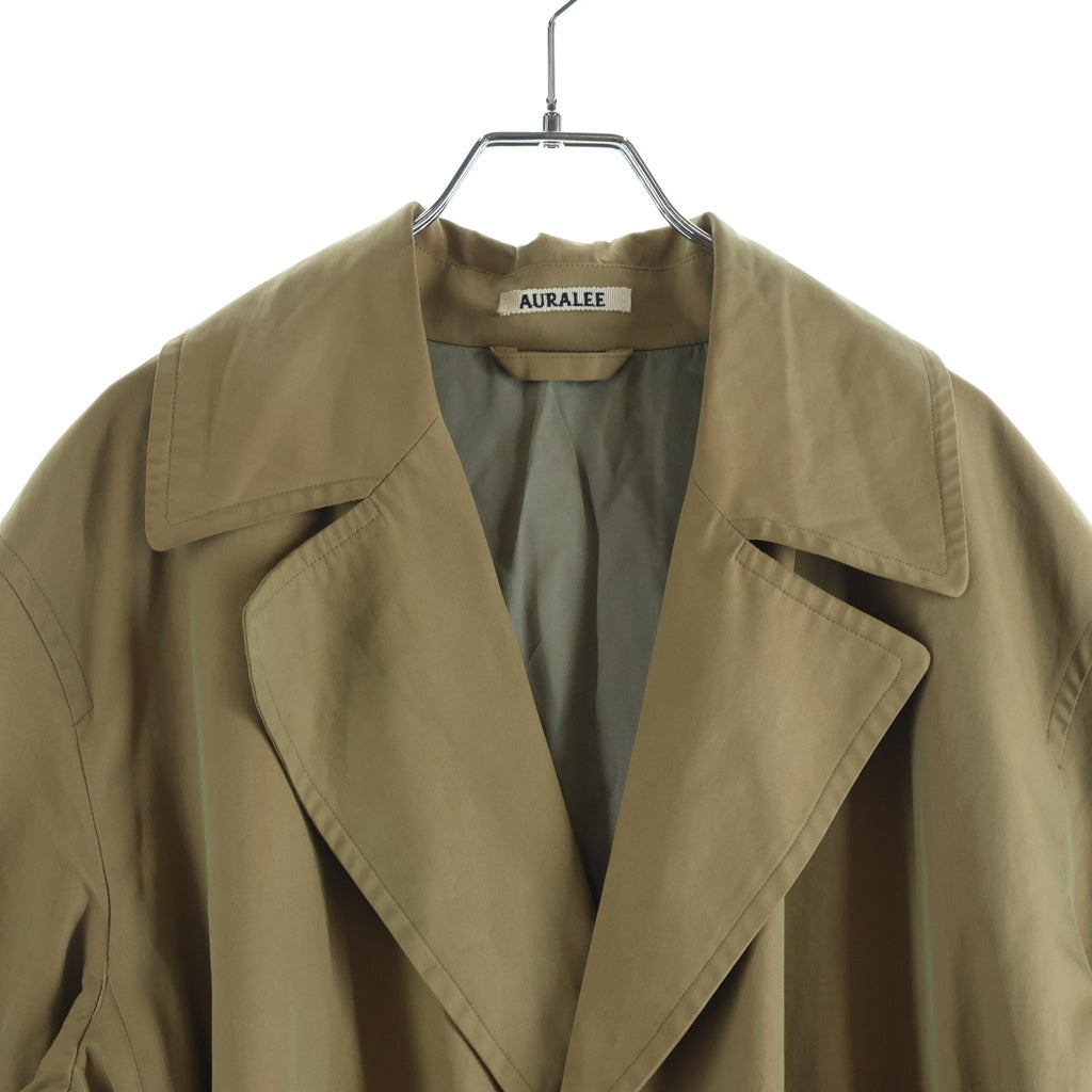 AURALEE(オーラリー) 16AW FINX CHAMBRAY WRAP COAT 玉虫 フィンクスシャンブレー トレンチコート ベージュ A6AC03CG