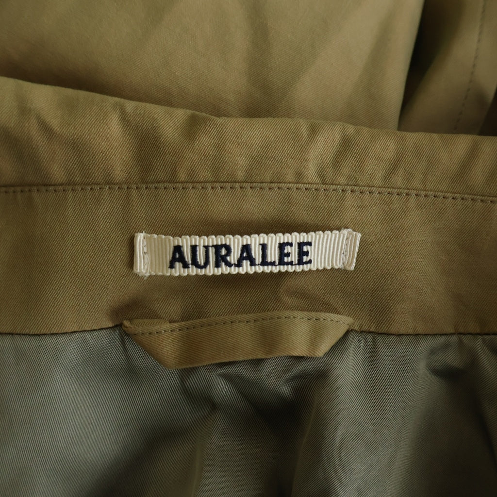 AURALEE(オーラリー) 16AW FINX CHAMBRAY WRAP COAT 玉虫 フィンクスシャンブレー トレンチコート ベージュ A6AC03CG