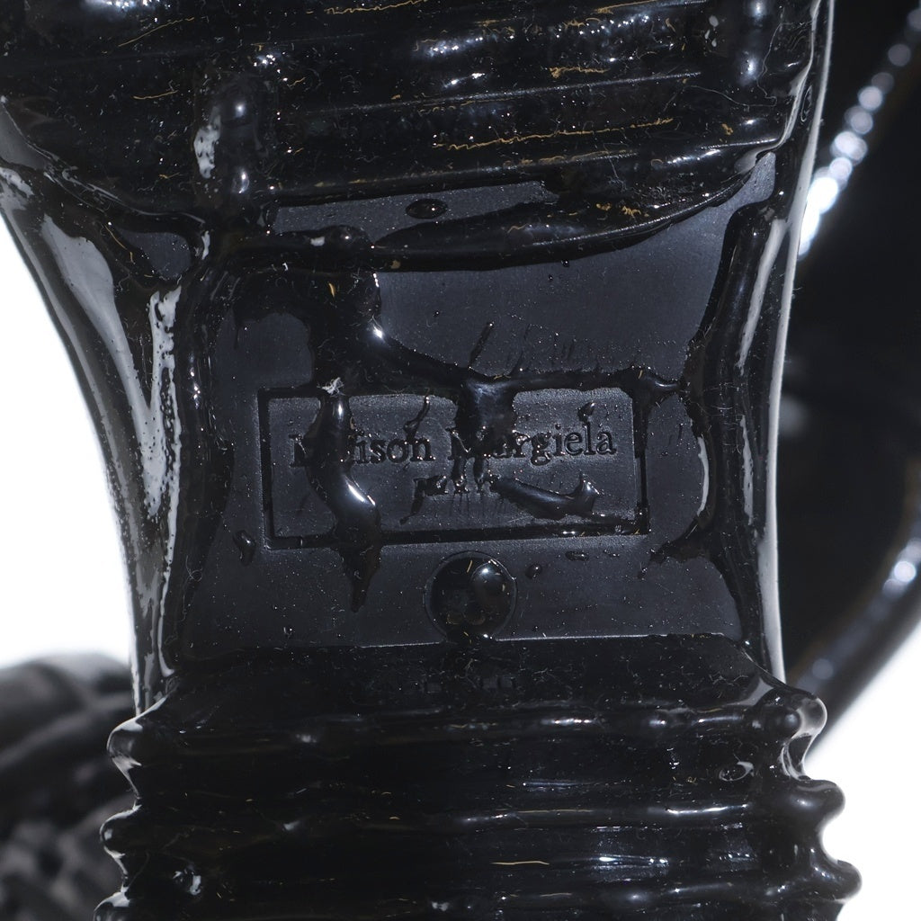 Maison Margiela(メゾンマルジェラ) 22SS Rubber Thigh-High Boots ペンキ加工 サイハイロングブーツ ブラック S97WW0058 P4682