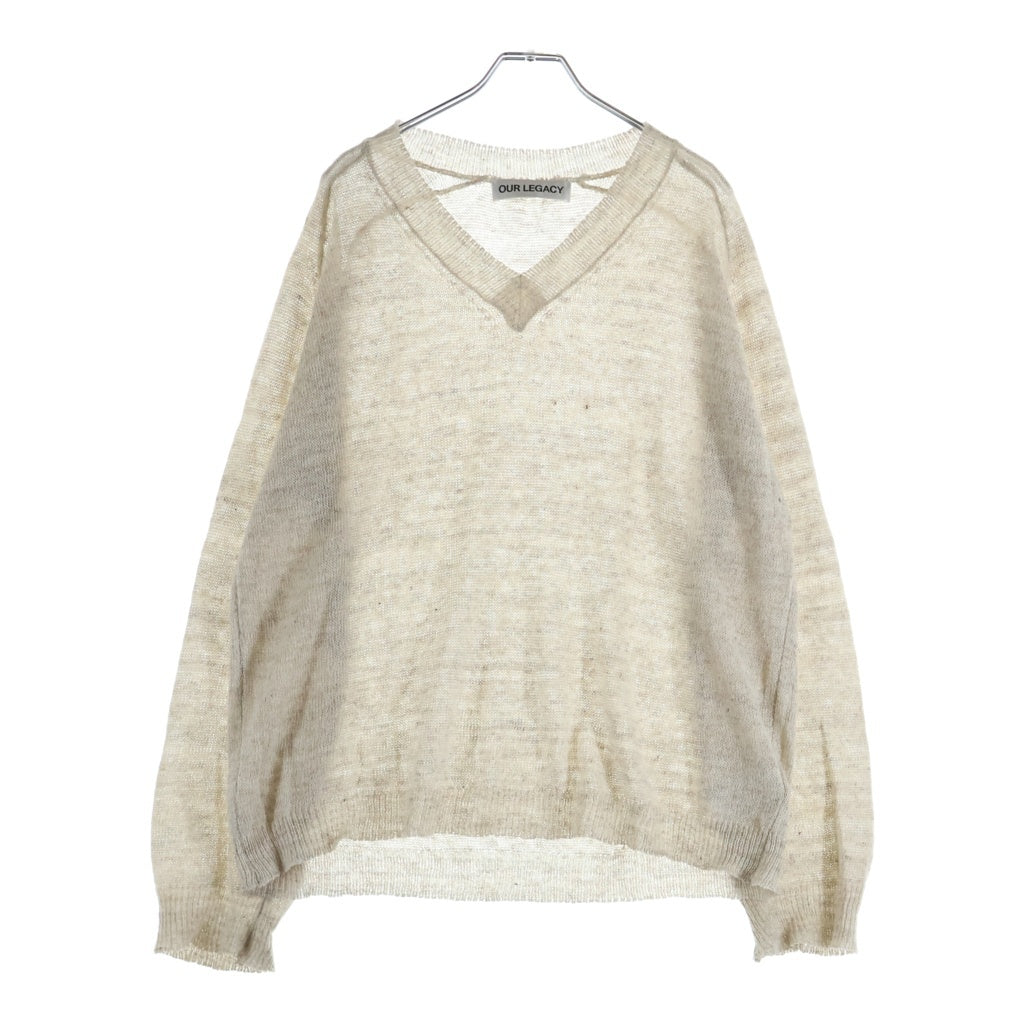 OUR LEGACY(アワーレガシー) RUE V-NECK オーガニックコットン Vネックニット セーター アイボリー M2263RS