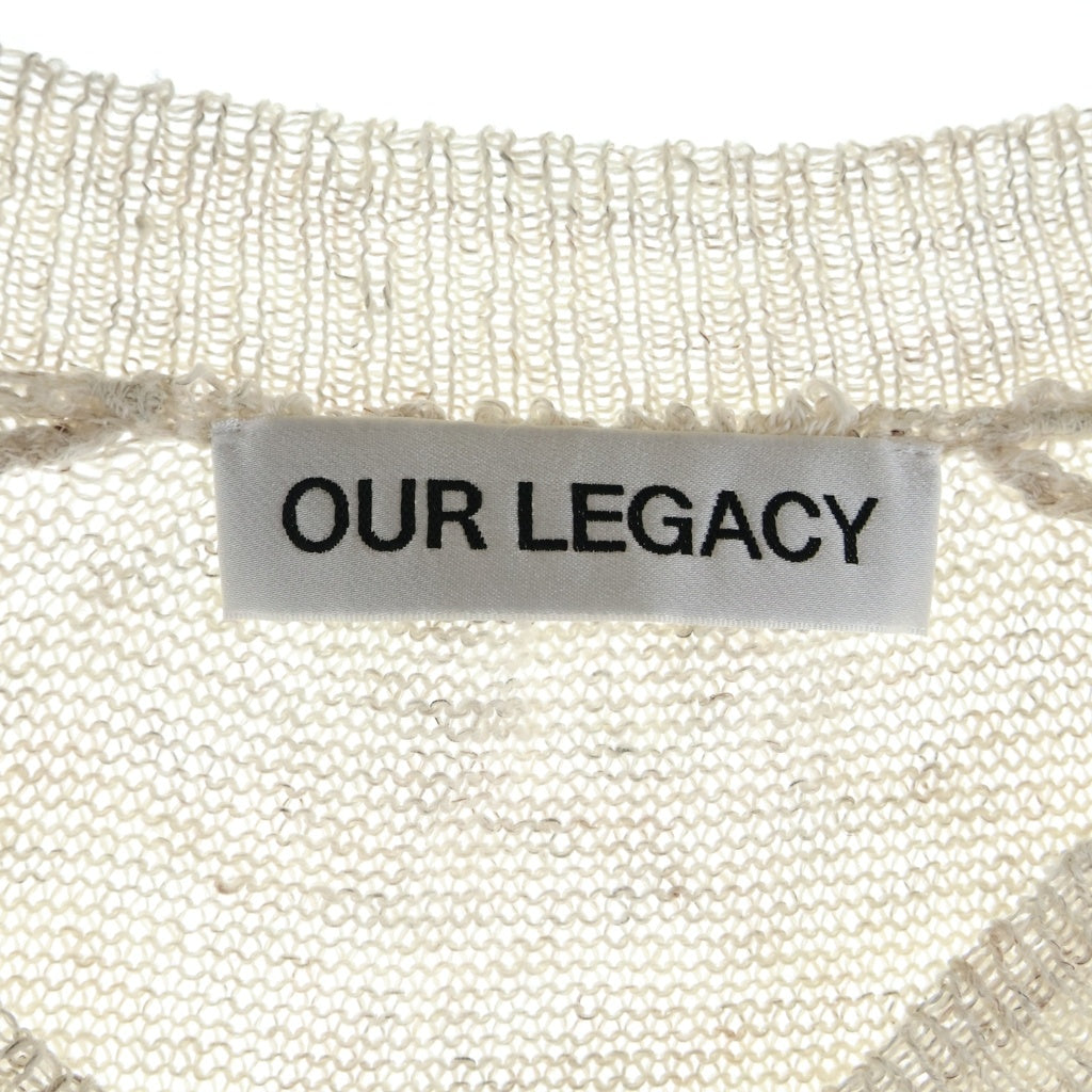 OUR LEGACY(アワーレガシー) RUE V-NECK オーガニックコットン Vネックニット セーター アイボリー M2263RS