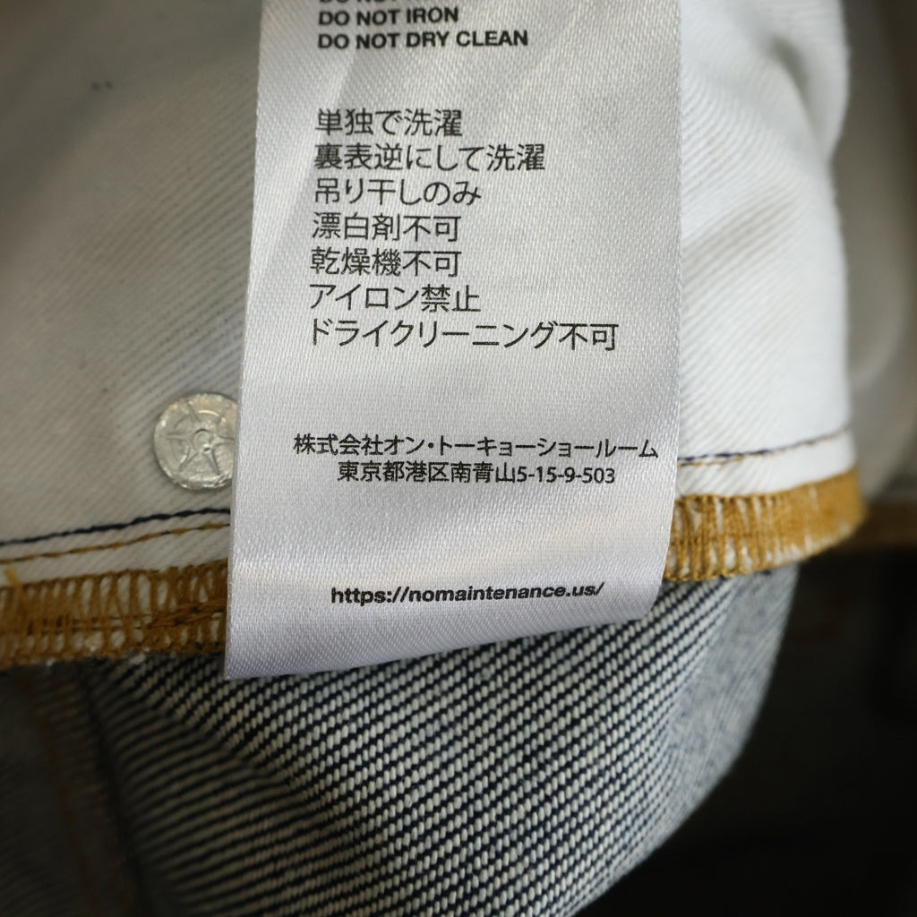 NO BRAND(ノーブランド) NO MAINTENANCE ノーメンテナンス CARPENTER SHORTS ボタンフライ カーペンターショーツ デニムハーフパンツ インディゴ