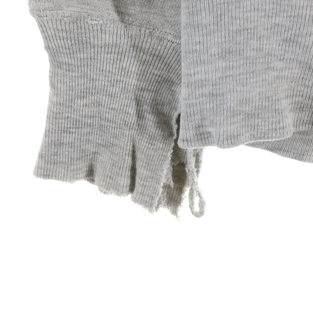 CHAMPION(チャンピオン) 90S VINTAGE REVERSE WEAVE リバースウィーブ 刺繍タグ フロントプリント クルーネックスウェットトレーナー グレー