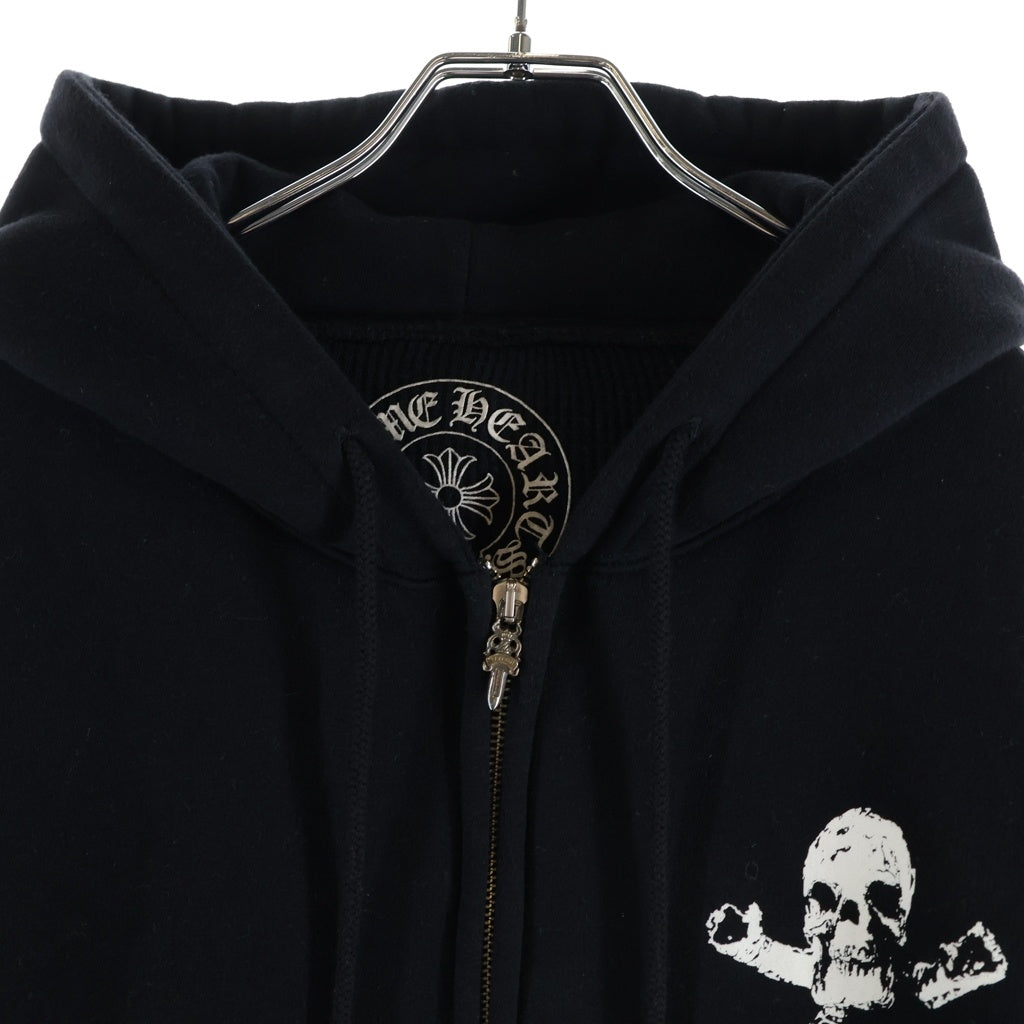 CHROME HEARTS(クロムハーツ) OLD SWTSHRT HD ZIP FOTI オールド フォティ プリント ジップアップパーカー フーディ ブラック