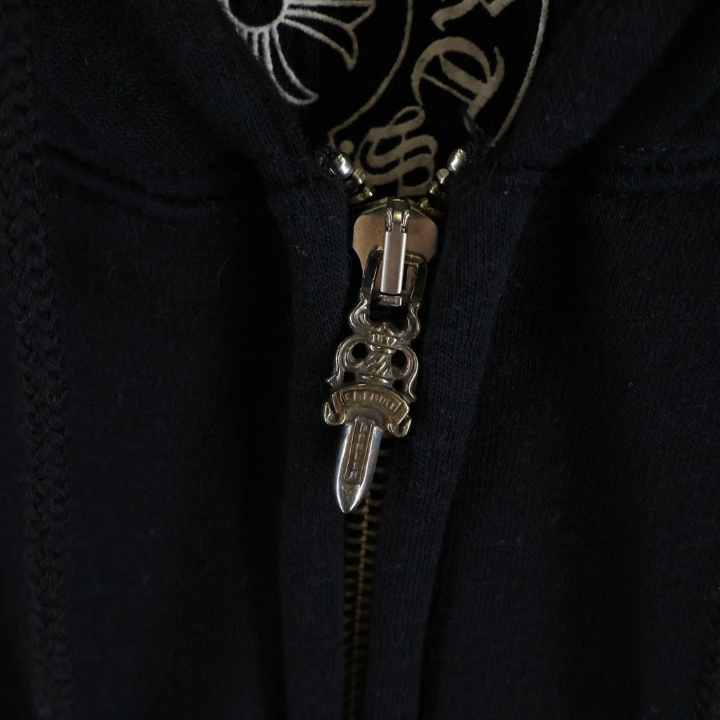 CHROME HEARTS(クロムハーツ) OLD SWTSHRT HD ZIP FOTI オールド フォティ プリント ジップアップパーカー フーディ ブラック