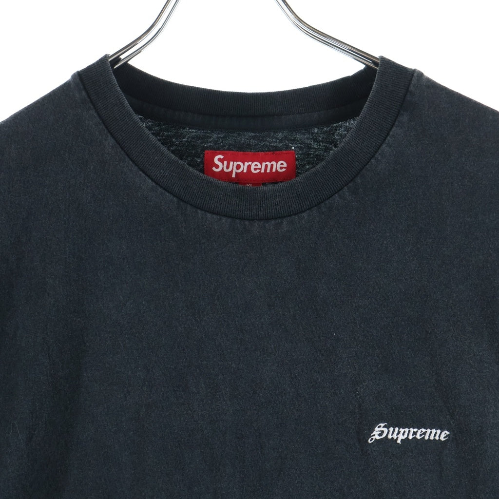 SUPREME(シュプリーム) 26SS Washed S/S Top ウォッシュ加工 ロゴ刺繍 クルーネック 半袖Tシャツ カットソー ブラック