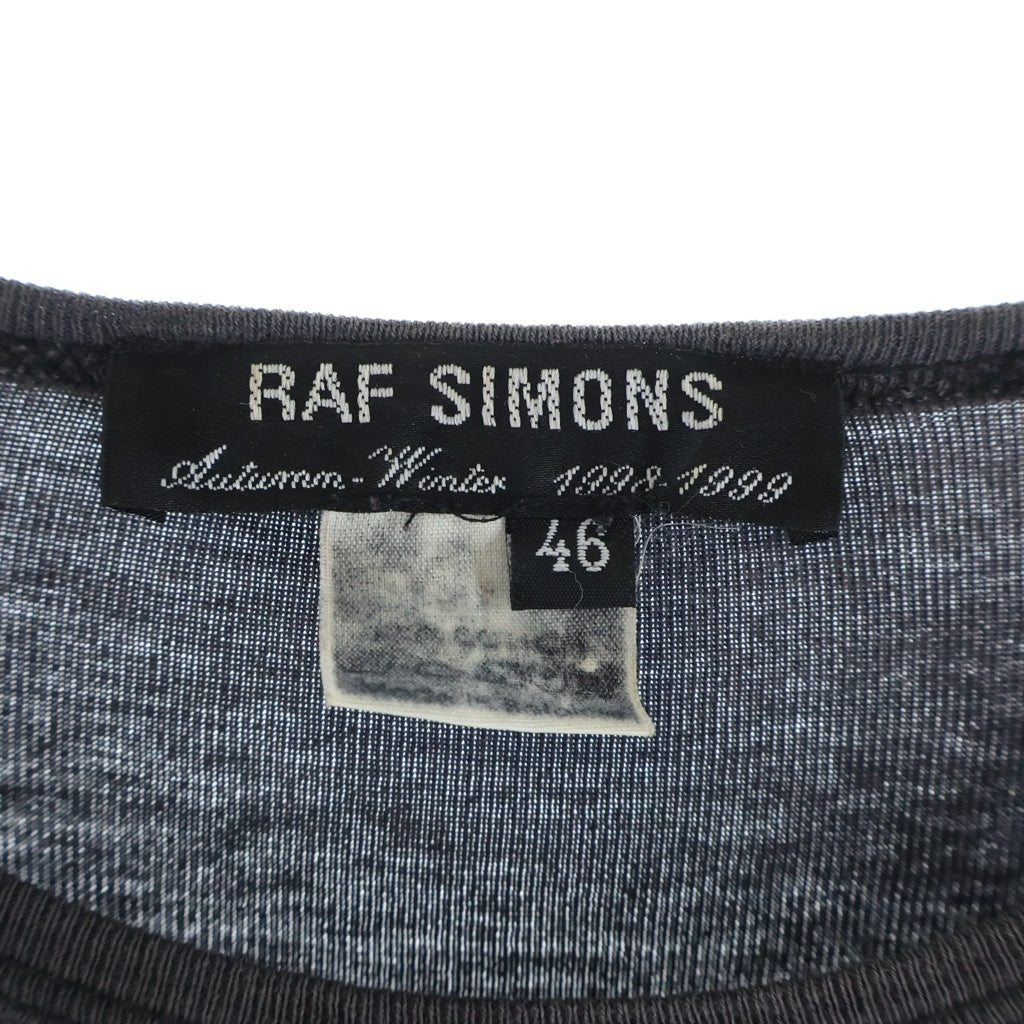 RAF SIMONS(ラフシモンズ) 99AW Radioactivity Skulls Hearts Daggers L/S Tee レイディオウアクティヴィティ スカルズ ハーツ ダガーズ フロントプリント長袖Tシャツ ブラック
