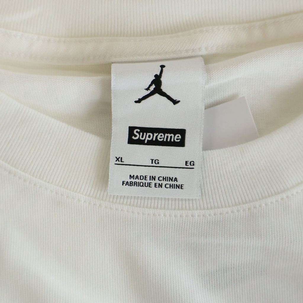 SUPREME(シュプリーム) 24AW Jordan Biggie S/S Top ジョーダン ビギー クルーネック 半袖Tシャツ カットソー ホワイト HJ8385-010