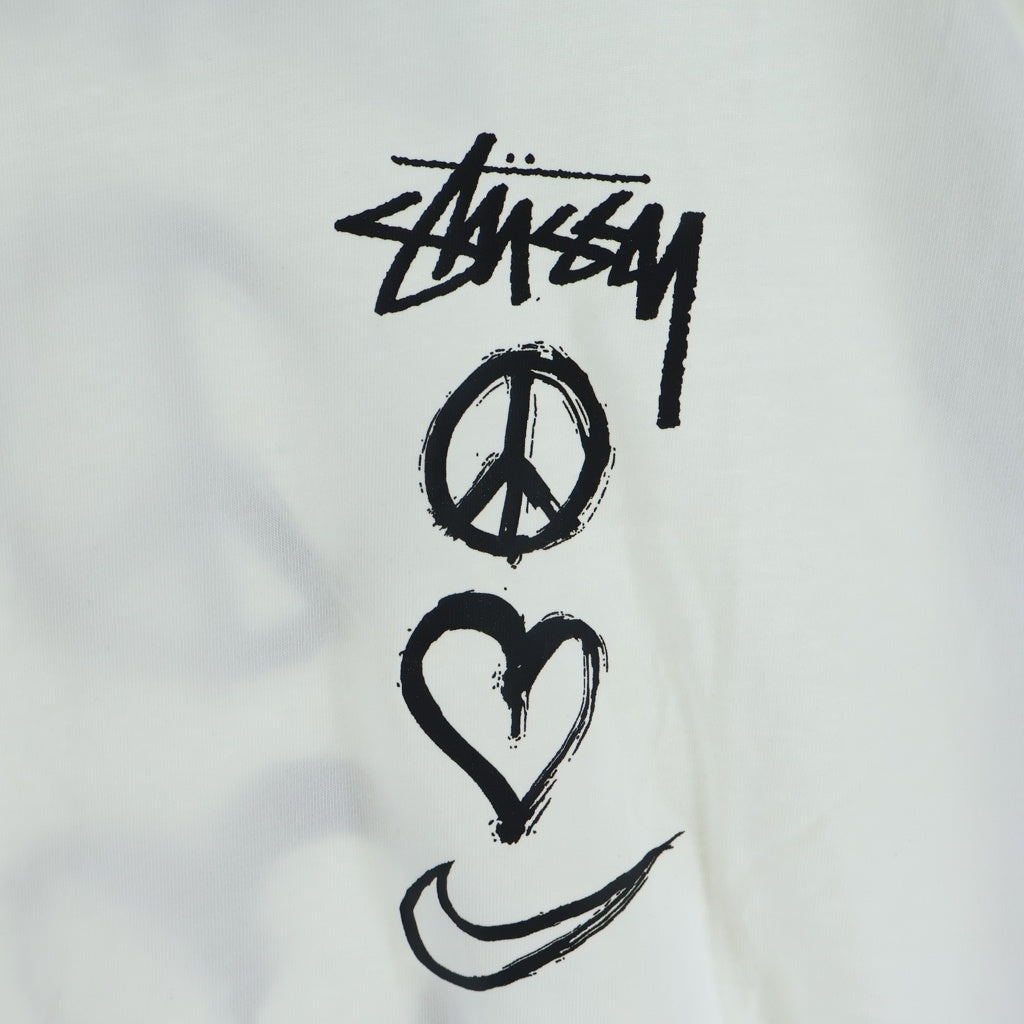 STUSSY(ステューシー) ×NIKE NRG SS TEE ナイキ 両面プリント ヘビーウエイト 半袖Tシャツ カットソー ホワイト DM4942-121