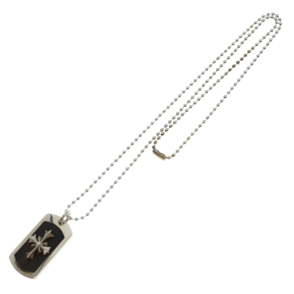 Personal Jesus(パーソナルジーザス) WOOD DOG TAG W/LARGE ドッグタグ クロス ボールチェーン ネックレス シルバー