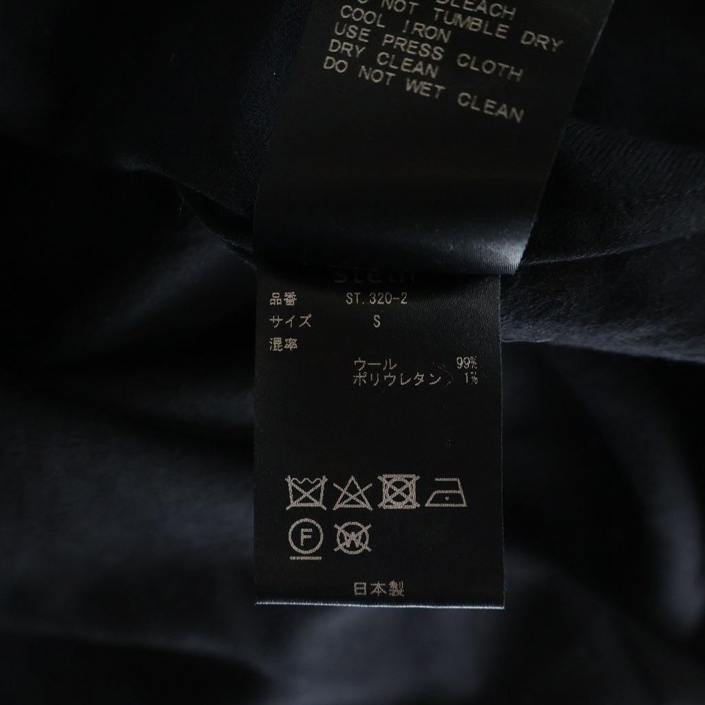 Stein(シュタイン) OVERSIZED DOWN PAT SHIRT オーバーサイズ コットン長袖シャツ ブラック ST.320-2