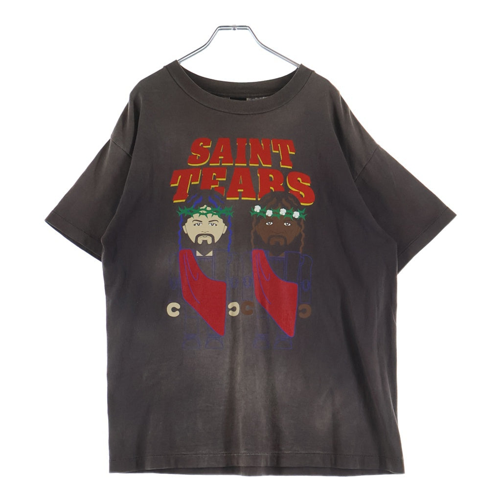 SAINT MICHAEL(セントマイケル) 22SS ×DENIM TEARS SS TEE デニムティアーズ ダメージ加工半袖Tシャツ カットソー グレー SM-S22-0000-063