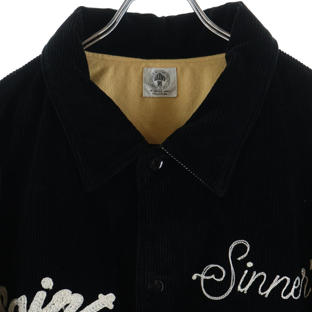 SAINT MICHAEL(セントマイケル) 21AW CORDUROY JACKET 両面チェーンステッチ コーデュロイ ジャケット ブルゾン ブラック SM-A21-0000-041