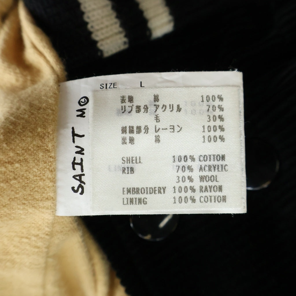 SAINT MICHAEL(セントマイケル) 21AW CORDUROY JACKET 両面チェーンステッチ コーデュロイ ジャケット ブルゾン ブラック SM-A21-0000-041