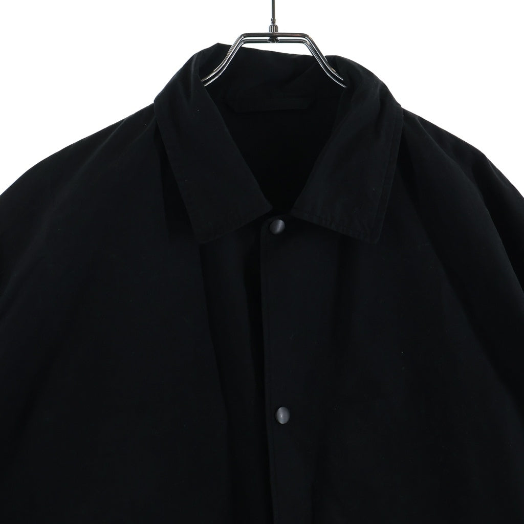 COMOLI(コモリ) COACH JACKET パラフィンコーティング コットンナイロン コーチジャケット ブラック K01-01003