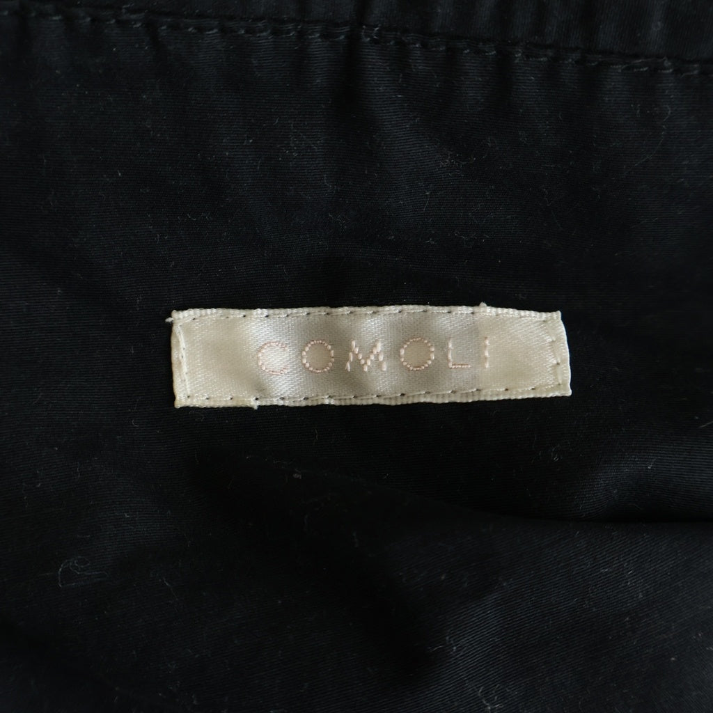 COMOLI(コモリ) COACH JACKET パラフィンコーティング コットンナイロン コーチジャケット ブラック K01-01003