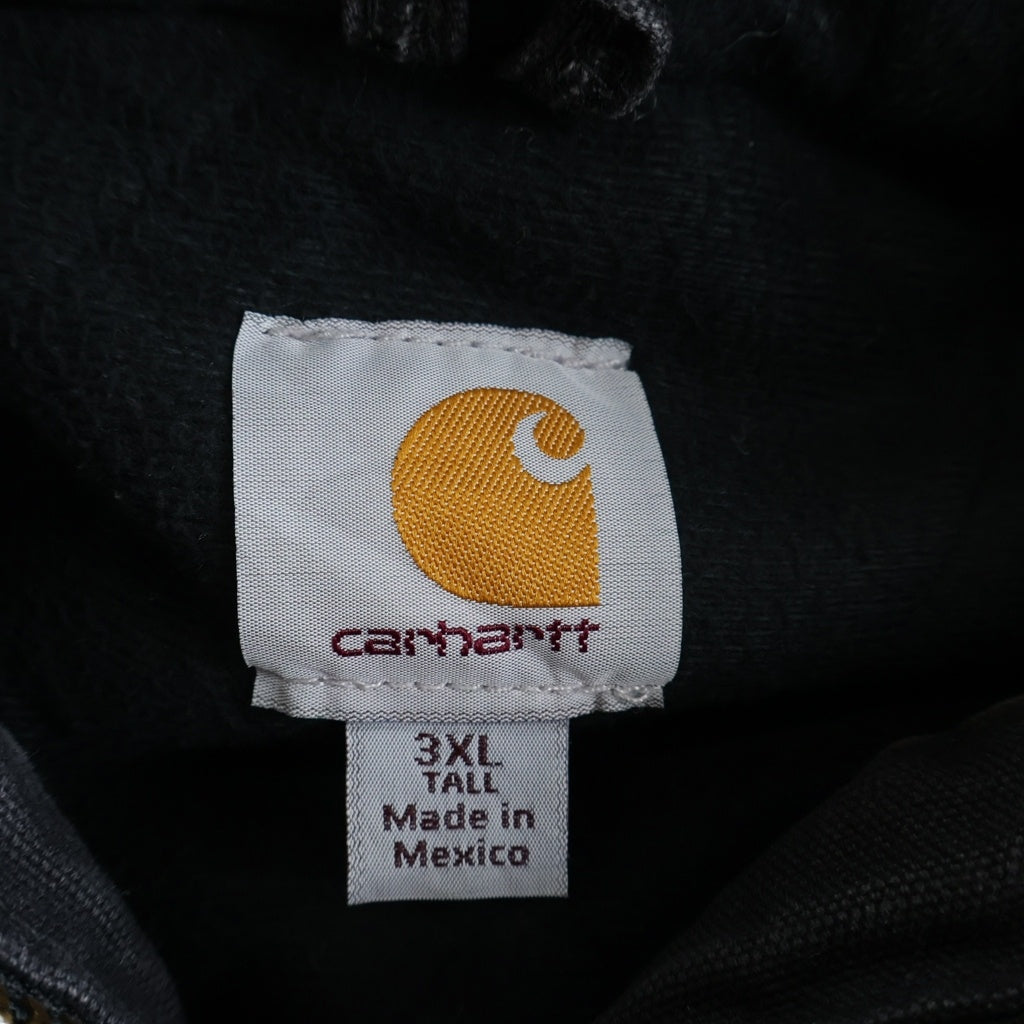 CARHARTT(カーハート) 10S Active Jacket メキシコ製 裏地キルティング フーディー アクティブジャケット ブラック J130-BLK