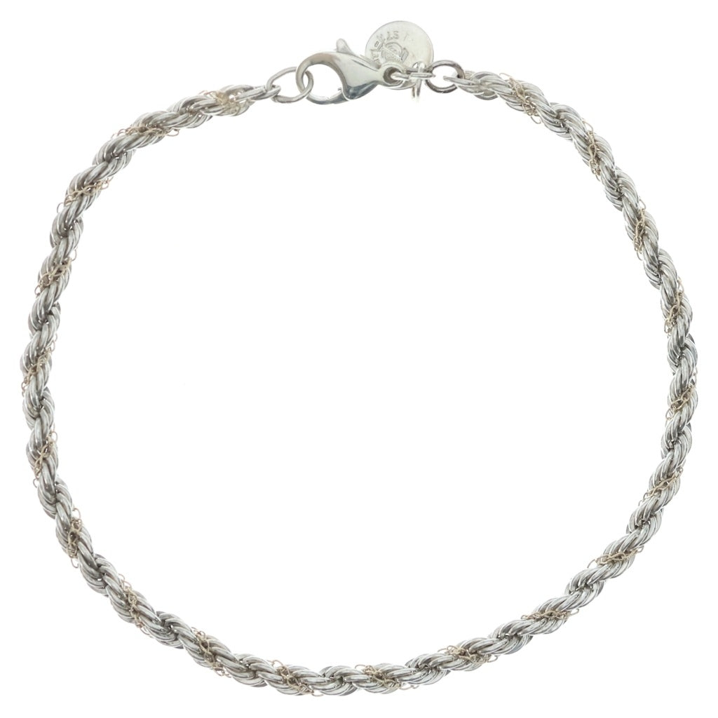 TIFFANY & Co.(ティファニー) 14K ツイストチェーンブレスレット ホワイトゴールド レディース