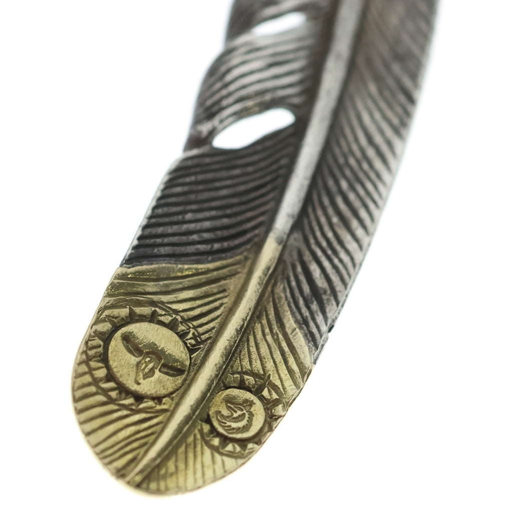 TADY & KING(タディアンドキング) 銀爪SVフェザー剣先K18 特大 右向き ネックレストップ シルバー/ゴールド
