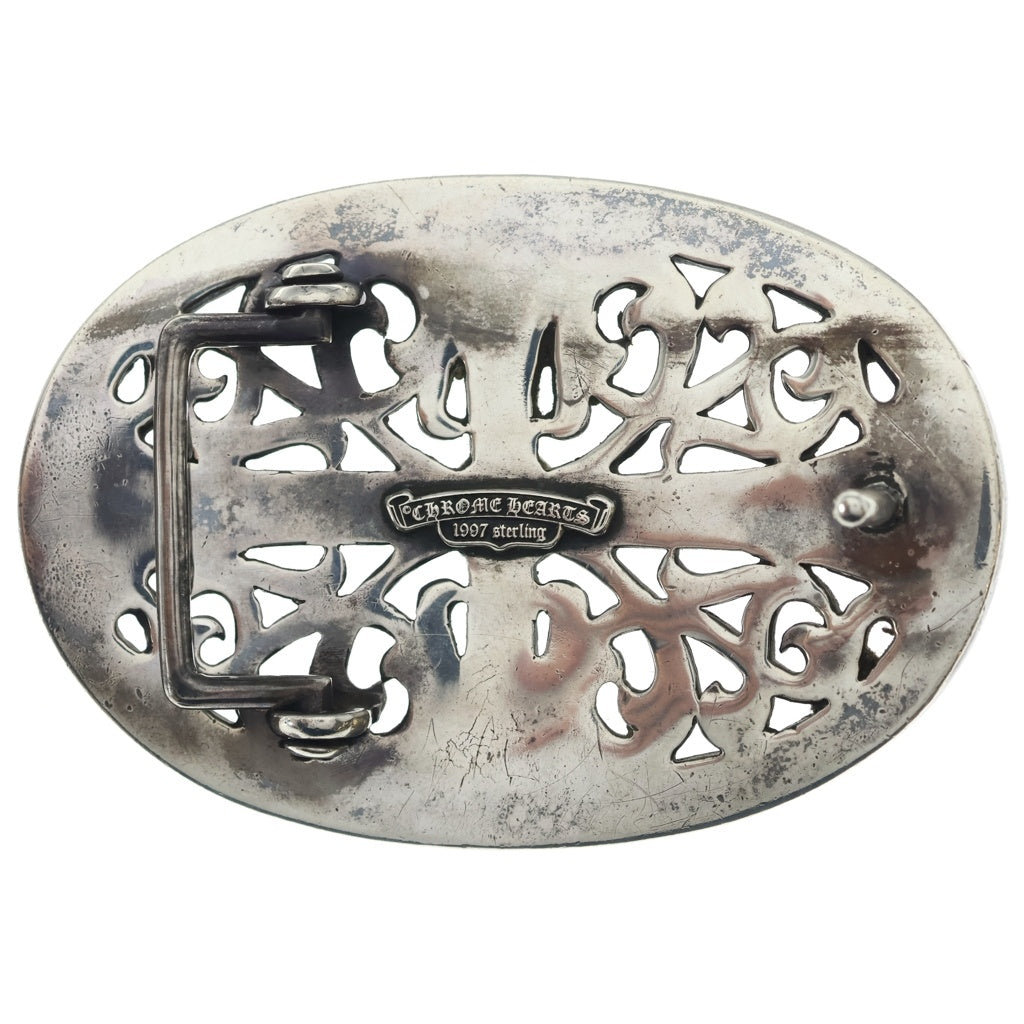 CHROME HEARTS(クロムハーツ) CLASSIC OVAL CROSS LARGE BUCKLE クラシックオーバル クロス ラージ バックル シルバー