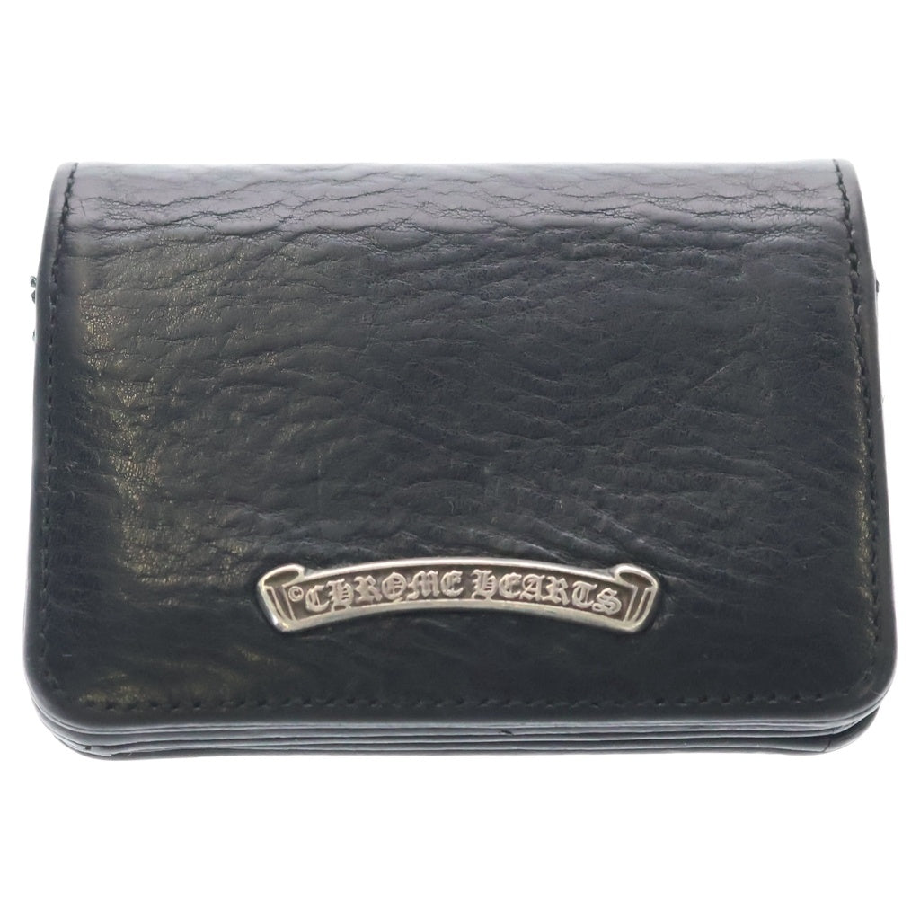 CHROME HEARTS(クロムハーツ) CRD CSE3PKTWDV1 アーチロゴプレート3ポケットレザーカードケース ブラック