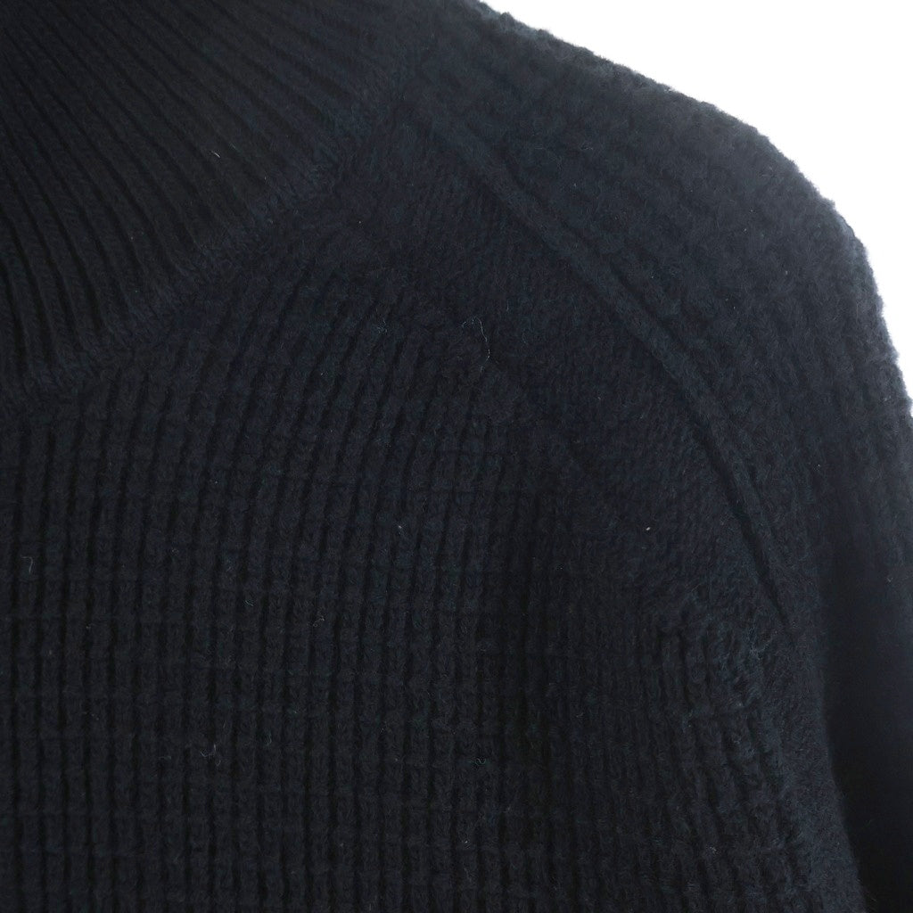 STONE ISLAND(ストーンアイランド) Zip-up knit ウール ダブルジップアップ ドライバーズニット セーター ブラック K2S155100083 S00FG