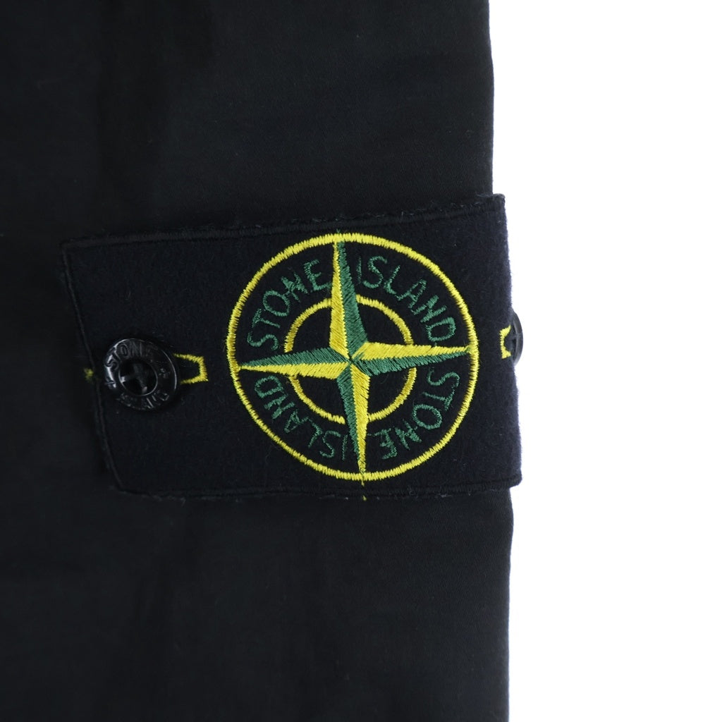 STONE ISLAND(ストーンアイランド) Cargo Pants コンパスロゴワッペン テーパードフィット カーゴパンツ ブラック K2S153100033 S0014