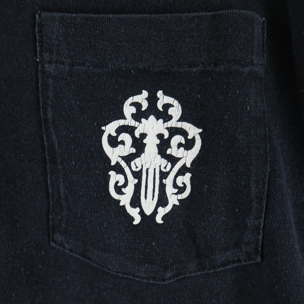 CHROME HEARTS(クロムハーツ) OLD BS FLR L/S TEE オールド ダガープリント アームBSフレア 長袖Tシャツ カットソー ブラック