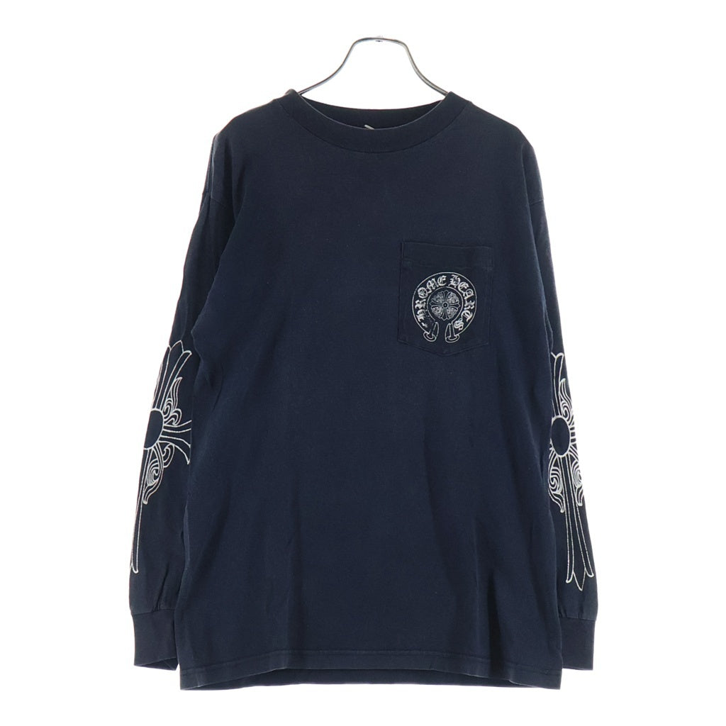 CHROME HEARTS(クロムハーツ) OLD CH NEW YORK L/S TEE オールド ニューヨーク限定 アームクロス 長袖Tシャツ カットソー ブラック