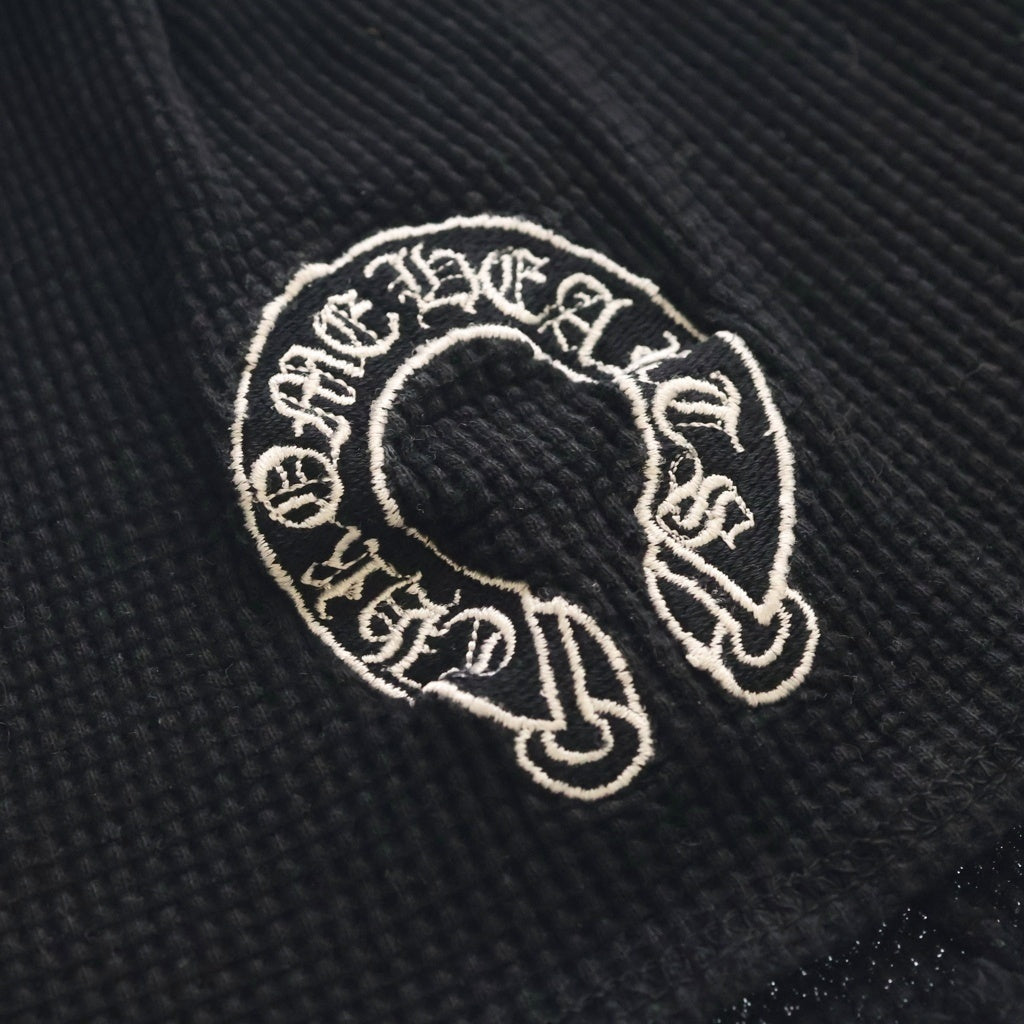 CHROME HEARTS(クロムハーツ) OLD THERMAL BEANIE オールド ホースシュー刺繍 サーマル ビーニー ニット帽 ブラック