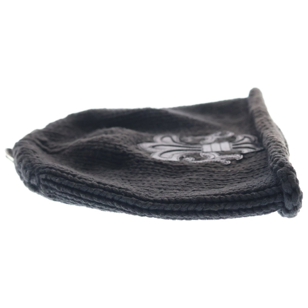 CHROME HEARTS(クロムハーツ) OLD BEANIE CASH オールド BSフレアパッチ カシミヤ ニットキャップ ビーニー 帽子 ブラック