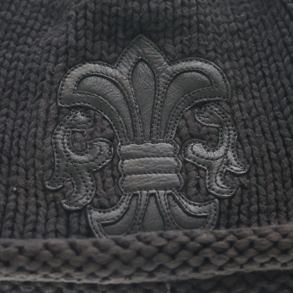 CHROME HEARTS(クロムハーツ) OLD BEANIE CASH オールド BSフレアパッチ カシミヤ ニットキャップ ビーニー 帽子 ブラック