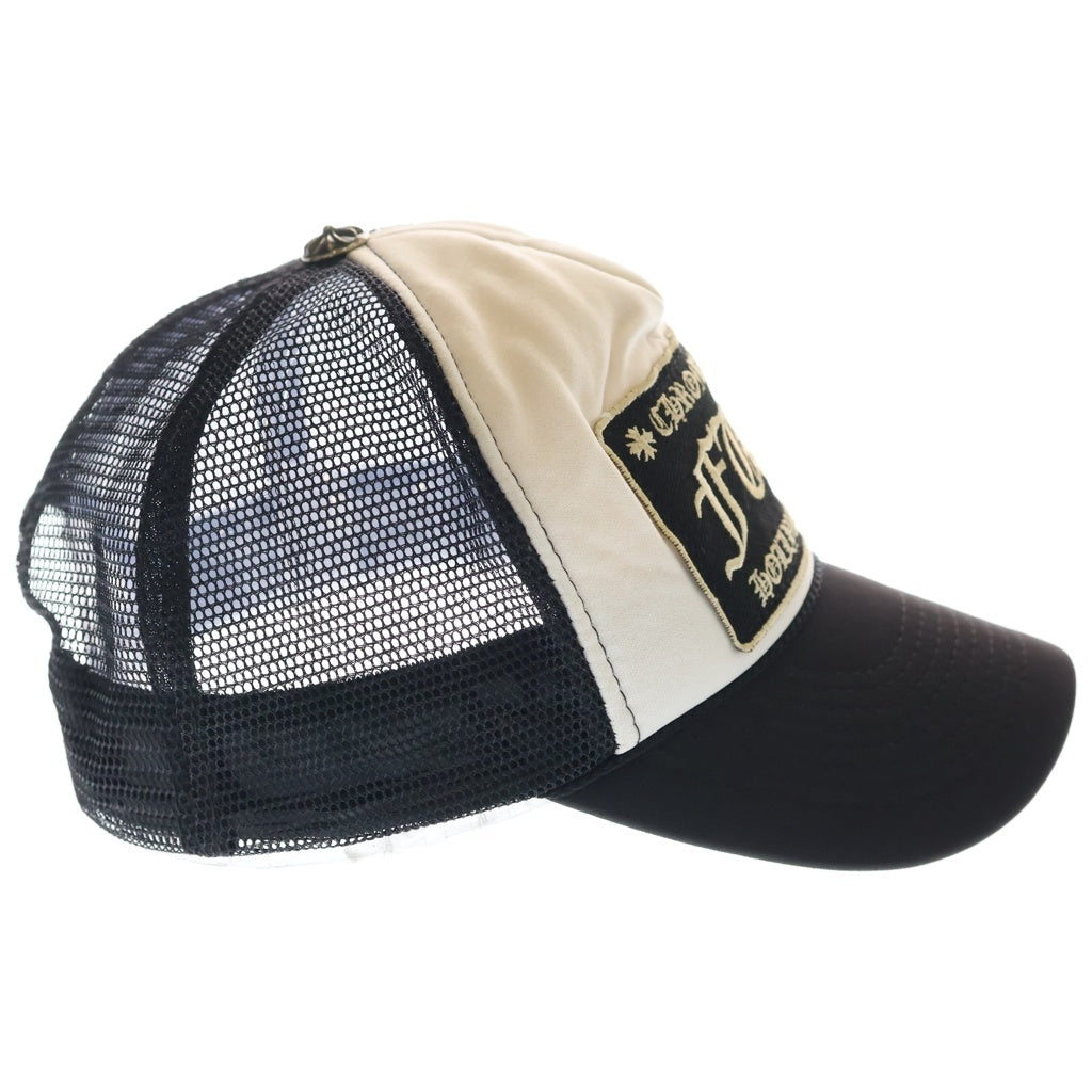 CHROME HEARTS(クロムハーツ) OLD TRUCKER CAP オールド CH FUCK パッチ メッシュ トラッカーキャップ 帽子 ブラック/ホワイト