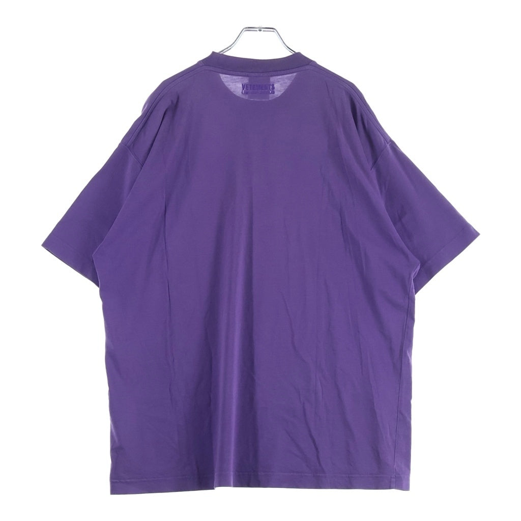 VETEMENTS(ヴェトモン) 22AW OVERSIZED LOGO TSHIRT オーバーサイズ ロゴ 半袖Tシャツ カットソー パープル UA53TR480U