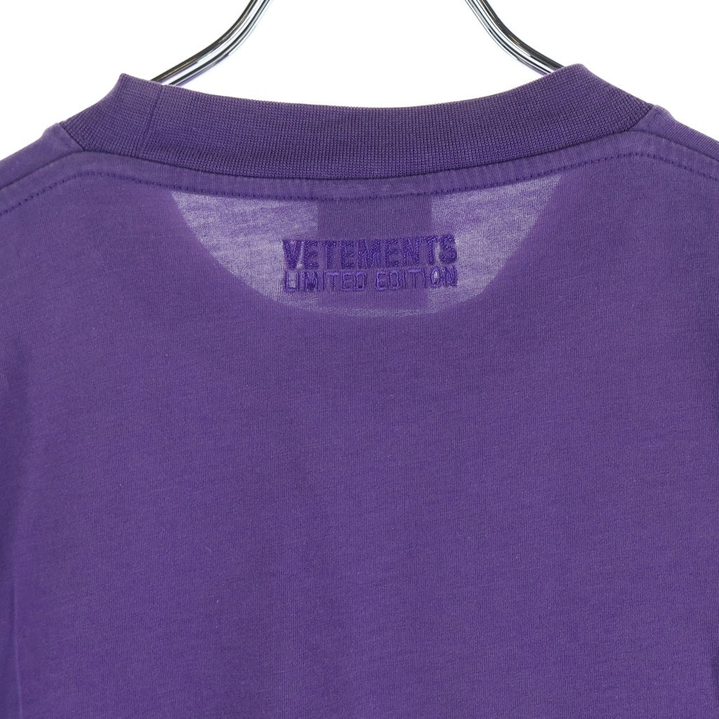 VETEMENTS(ヴェトモン) 22AW OVERSIZED LOGO TSHIRT オーバーサイズ ロゴ 半袖Tシャツ カットソー パープル UA53TR480U