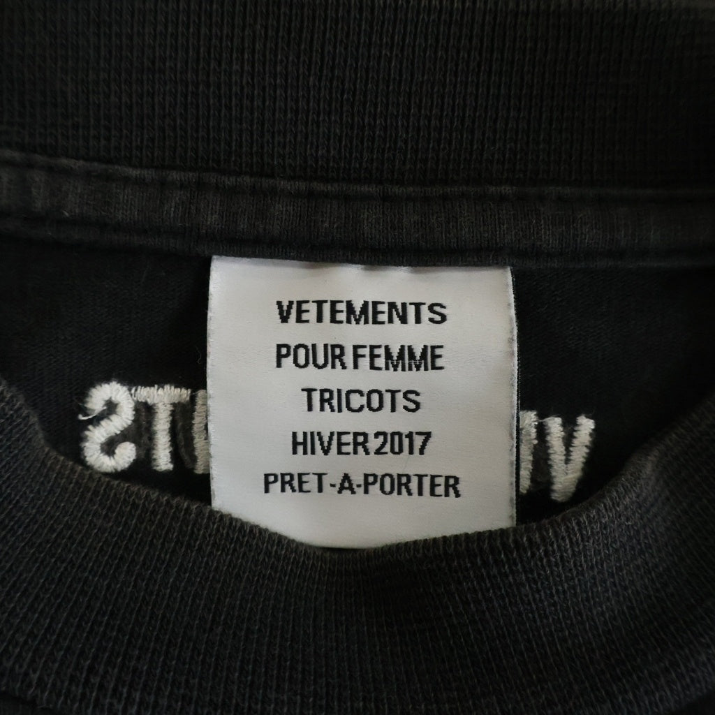 VETEMENTS(ヴェトモン) 16AW Snoop Dogg スヌープドッグプリントオーバーサイズ半袖Tシャツ カットソー ブラック WF17TP14